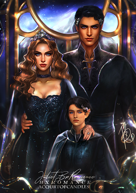 rhysand feyre nyx night court family portrait